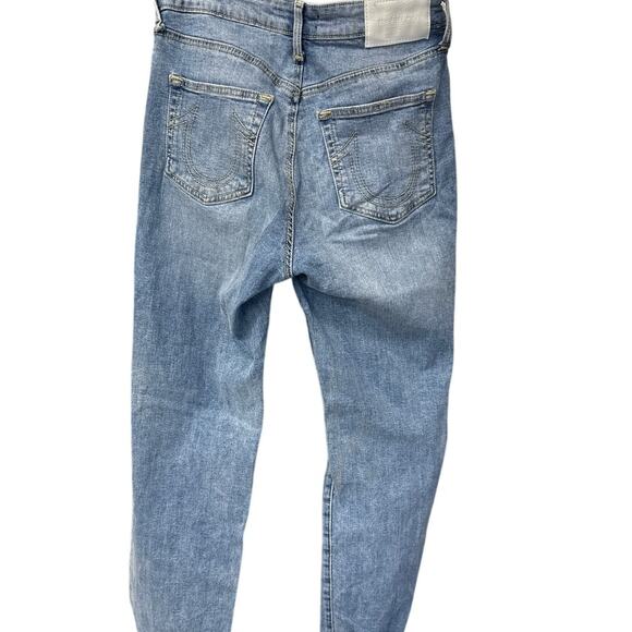 True Religion Starr Mid Rise Cropped Straight Jeans Size 29 - Picture 2 of 9